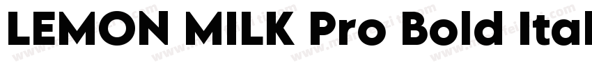 LEMON MILK Pro Bold Italic字体转换
